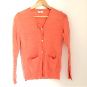 Madewell Wallace merino wool cardigan XS Coral